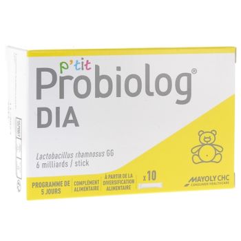 P'tit Probiolog Dia Mayoly Spindler - bo&icirc;te de 10 sticks
