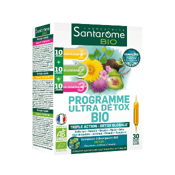 Programme ultra d&eacute;tox BIO Santarome - Boite de 30 ampoules