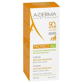 Protect AD cr&egrave;me tr&egrave;s haute protection SPF50+ A-Derma - tube de 50ml