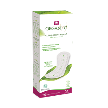 Prot&egrave;ge-slip extra long 100% coton Organyc - 20 protections