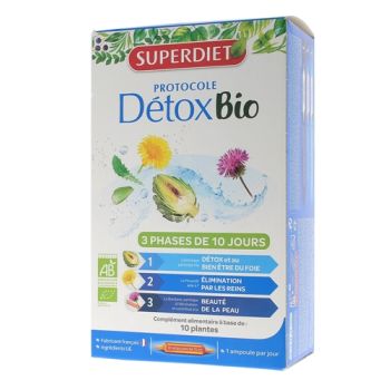 Protocole d&eacute;tox bio Super Diet - boite de 30 ampoules