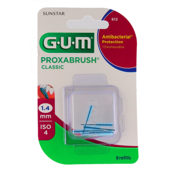 Proxabrush Recharges brossettes interdentaires 1.4mm Gum - bo&icirc;te de 8 recharges