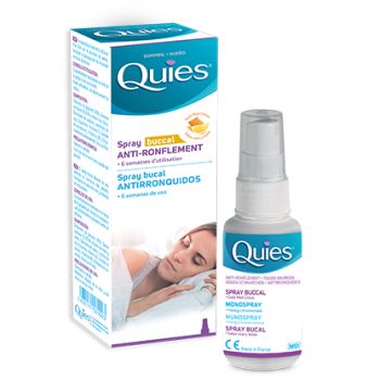 Anti-ronflement spray buccal go&ucirc;t miel citron Quies - spray de 70 ml