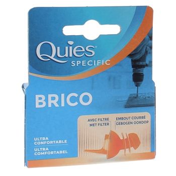 Protection auditive Brico Quies - bo&icirc;te d'un paire r&eacute;utilisable