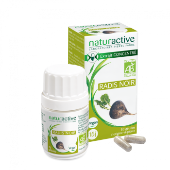 Radis Noir Bio Naturactive - bo&icirc;te de 30 g&eacute;lules