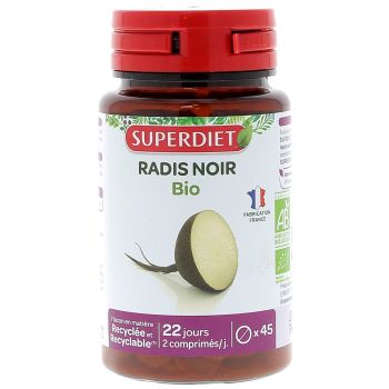 Radis noir bio Super Diet - boite de 45 comprim&eacute;s
