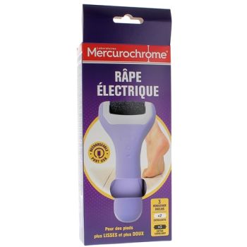 R&acirc;pe &eacute;lectrique Mercurochrome - bo&icirc;te d'une r&acirc;pe + 3 rouleaux