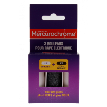 Recharge r&acirc;pe &eacute;lectrique Mercurochrome - bo&icirc;te de 3 rouleaux