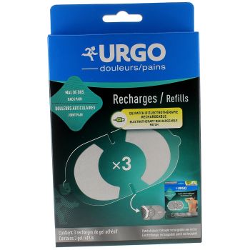 Recharges de gel adh&eacute;sif patch d'&eacute;lectroth&eacute;rapie Urgo - 3 recharges