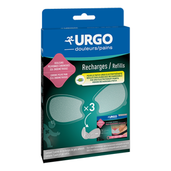 Recharges patch d'&eacute;lectroth&eacute;rapie r&egrave;gles douloureuses Urgo - boite de 3 patchs