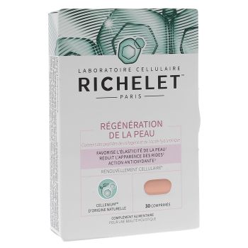 R&eacute;g&eacute;n&eacute;ration de la peau Richelet - bo&icirc;te de 30 comprim&eacute;s