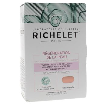 R&eacute;g&eacute;n&eacute;ration de la peau Richelet - bo&icirc;te de 60 comprim&eacute;s