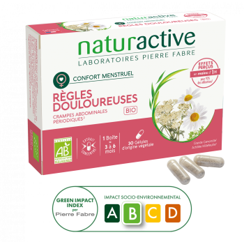 R&egrave;gles douloureuses bio Naturactive - bo&icirc;te de 30 g&eacute;lules