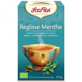 R&eacute;glisse menthe BIO Yogi Tea - boite de 17 sachets 