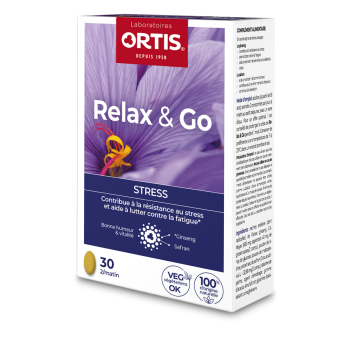 Relax&Go Stress bio Ortis - boite de 30 comprim&eacute;s