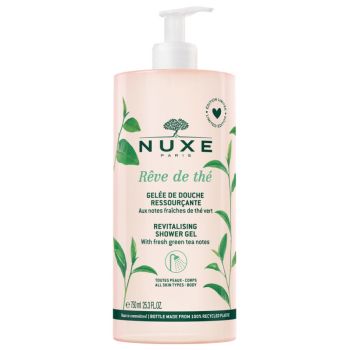 R&ecirc;ve de Th&eacute; Gel&eacute;e de douche ressour&ccedil;ante Nuxe - flacon-pompe de 750 ml