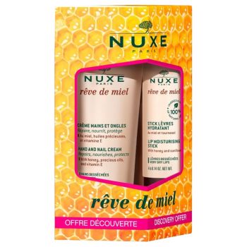 R&ecirc;ve de miel offre d&eacute;couverte Nuxe - cr&egrave;me mains 30 ml + stick l&egrave;vre 4g