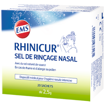Sel de rin&ccedil;age nasal Rhinicur - boite de 20 sachets