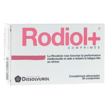 Rodiol + compl&eacute;ment alimentaire Dissolvurol - boite de 30 comprim&eacute;s