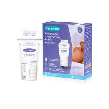 Sachets de conservation du lait maternel Lansinoh - bo&icirc;te de 25 sachets