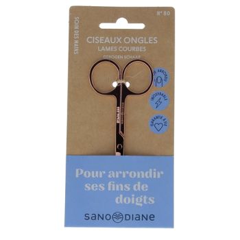 Ciseaux &agrave; ongles lames courbes Sanodiane - 1 paire de ciseaux