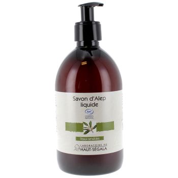 Savon d'Alep liquide peaux normales à sensibles Laboratoire Haut-Ségala - Flacon à pompe de 500 ml