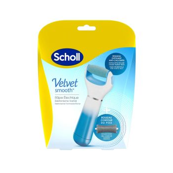 Velvet Smooth express Pedi r&acirc;pe &eacute;lectrique anti-callosit&eacute;s Scholl - 1 r&acirc;pe bleue