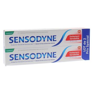 Dentifrice traitement sensibilit&eacute; Sensodyne - lot de 2 tubes de 75 ml