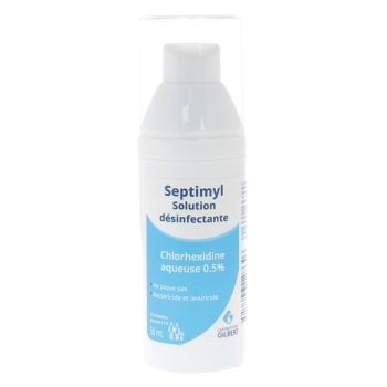 Septimyl solution d&eacute;sinfectante chlorhexidine aqueuse 0,5% Gilbert - spray de 50 ml