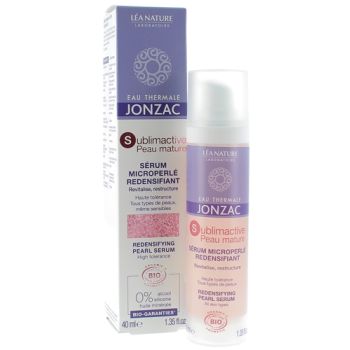 Eau thermale Jonzac Sublimactiv peau mature S&eacute;rum microperl&eacute; redensifiant bio L&eacute;a Nature - flacon de 40ml