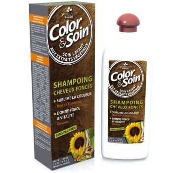 Color & soin shampoing cheveux color&eacute;s fonc&eacute;s Les 3 Chenes - 250 ml