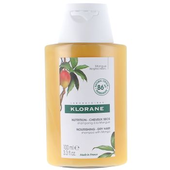 Shampoing cheveux secs &agrave; la mangue Klorane - flacon de 100 ml