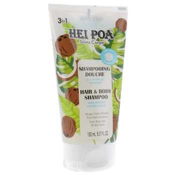 Shampoing douche 3 en 1 &agrave; la pulpe de coco Hei Poa - tube de 150 ml