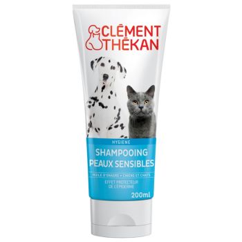 Shampoing peaux sensibles chiens et chats Cl&eacute;ment Th&eacute;kan - tube de 200 ml