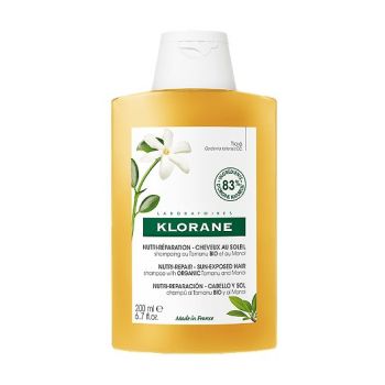 Shampoing nutritif apr&egrave;s-soleil au Mono&iuml; et Tamanu BIO Klorane - flacon de 200 ml