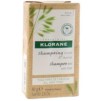 Shampoing solide &agrave; l'avoine Klorane - pain de 80 g