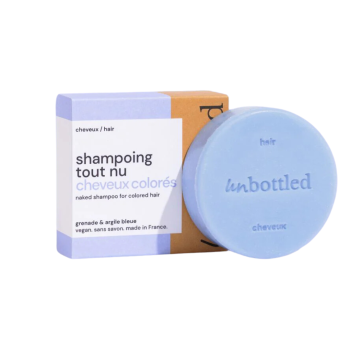 Shampoing solide tout nu cheveux color&eacute;s Unbottled - pain de 75g