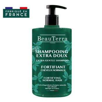 Shampooing Extra Doux Fortifiant BeauTerra - flacon &agrave; pompe de 750 ml