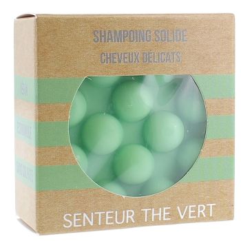Shampooing Solide Cheveux D&eacute;licats Senteur Th&eacute; Vert Valdispharm - Pain solide de 55 g