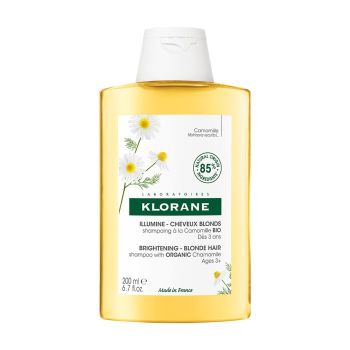 Shampooing &agrave; la camomille blondissant et illuminateur Klorane - flacon de 200 ml