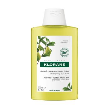 Shampooing &agrave; la pulpe de c&eacute;drat l&eacute;g&egrave;ret&eacute; Klorane - flacon de 200 ml