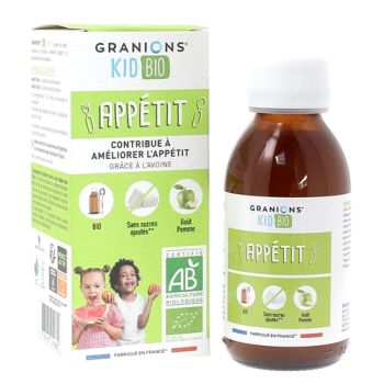 Sirop App&eacute;tit kid bio go&ucirc;t poire Granions - flacon de 125ml
