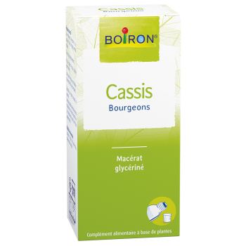 Sirop CASSIS Bourgeons Mac&eacute;rat Glyc&eacute;rin&eacute; Allergie, Hypotension BOIRON - flacon de 60 ml