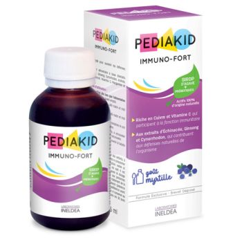 Pediakid immuno - fort go&ucirc;t myrtille - flacon de 125 ml