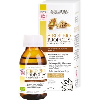 Sirop propolis pollen gel&eacute;e royale Bio Dayang - flacon de 125 ml