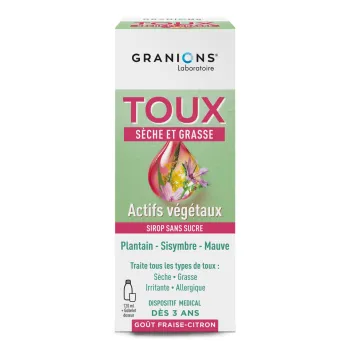 Sirop toux s&egrave;che et grasse Granions - flacon de 120ml