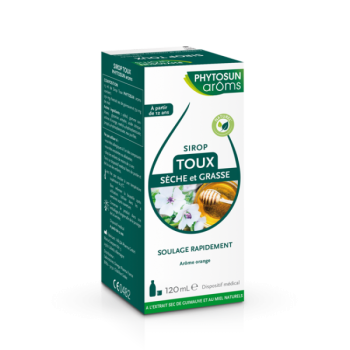 Sirop toux s&egrave;che et grasse Phytosun Ar&ocirc;ms - flacon de 120 ml