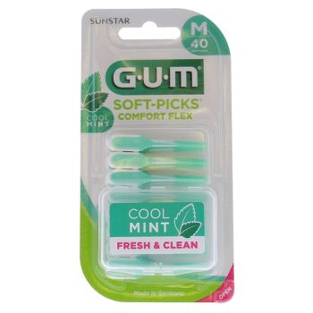 Soft-Picks Comfort flex Cool mint medium GUM - blister de 40 b&acirc;tonnets interdentaires