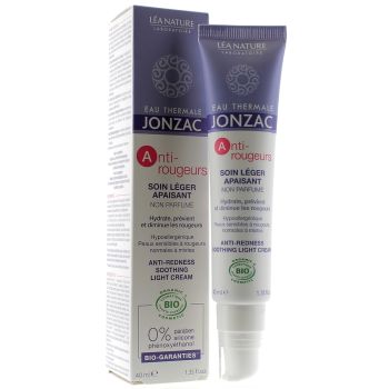 Soin Anti-Rougeurs L&eacute;ger Apaisant non parfum&eacute; Jonzac - tube de 40 ml