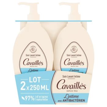 Soin toilette intime avec anti-bact&eacute;rien Rog&eacute; Cavaill&egrave;s - lot de 2 flacons de 250 ml